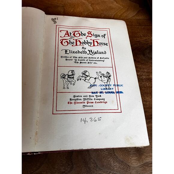 At the Sign of the Hobby Horse Elizabeth Bisland 1910 Antique Ex-Libris - Picture 6 of 10
